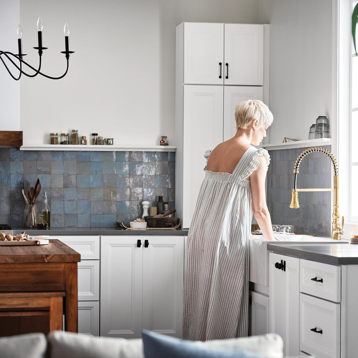 image:imageMoen Weymouth OilRubbed Bronze 3in1 Water Filtration OneHandle Pulldown Kitchen Faucet FS73004ORB with Moen F9800 Advanced Carbon Water Filtration SystemBrushed Gold
