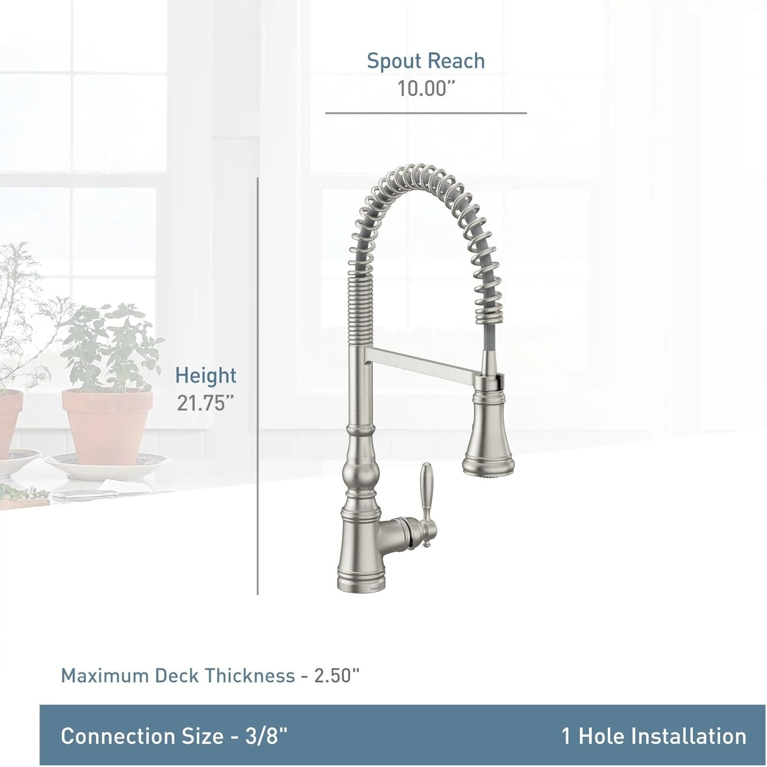 image:imageMoen Weymouth OilRubbed Bronze 3in1 Water Filtration OneHandle Pulldown Kitchen Faucet FS73004ORB with Moen F9800 Advanced Carbon Water Filtration SystemSpot Resist Stainless