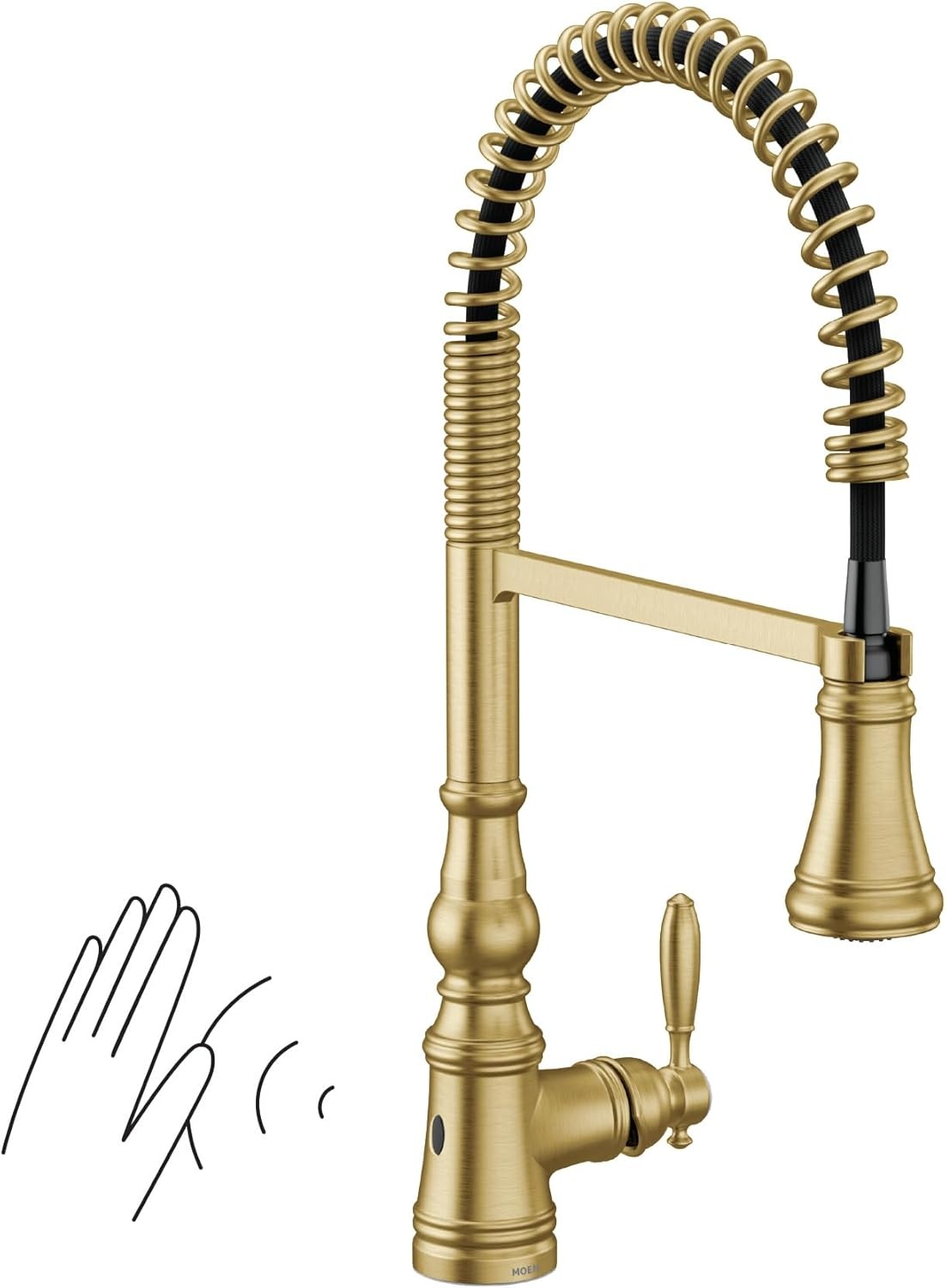 image:imageMoen Weymouth OilRubbed Bronze 3in1 Water Filtration OneHandle Pulldown Kitchen Faucet FS73004ORB with Moen F9800 Advanced Carbon Water Filtration SystemBrushed Gold