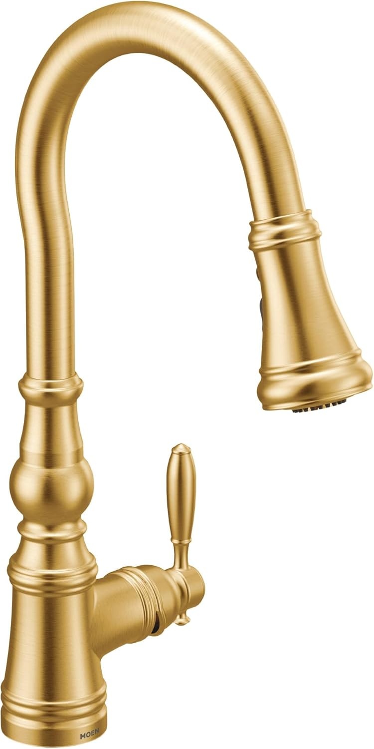 image:imageMoen Weymouth OilRubbed Bronze 3in1 Water Filtration OneHandle Pulldown Kitchen Faucet FS73004ORB with Moen F9800 Advanced Carbon Water Filtration SystemBrushed Gold