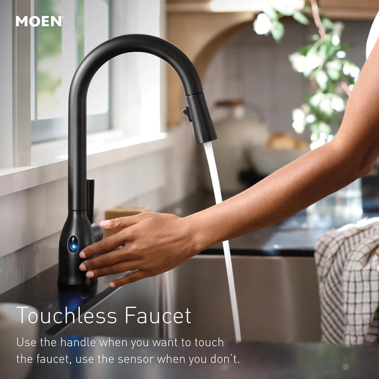 image:imageMoen Weymouth OilRubbed Bronze 3in1 Water Filtration OneHandle Pulldown Kitchen Faucet FS73004ORB with Moen F9800 Advanced Carbon Water Filtration SystemBrushed Gold