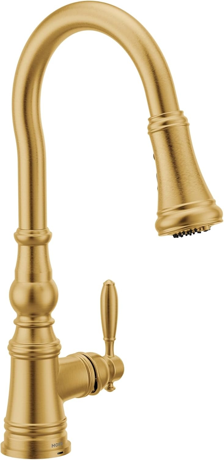 image:imageMoen Weymouth OilRubbed Bronze 3in1 Water Filtration OneHandle Pulldown Kitchen Faucet FS73004ORB with Moen F9800 Advanced Carbon Water Filtration SystemBrushed Gold