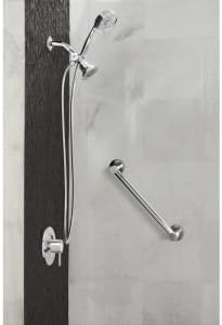 image:imageMoen YG0412CH Bathroom Safety 12Inch Stainless Steel Modern Bathroom Grab Bar ChromeBrushed Nickel