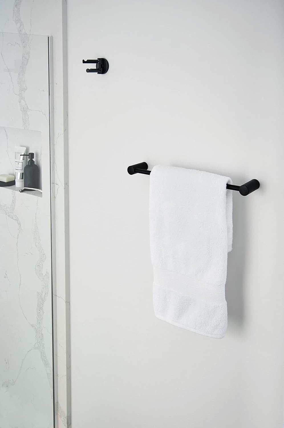 image:imageMoen YG0436CH Bathroom Safety 36Inch Stainless Steel Modern Bathroom Grab Bar ChromeMatte Black