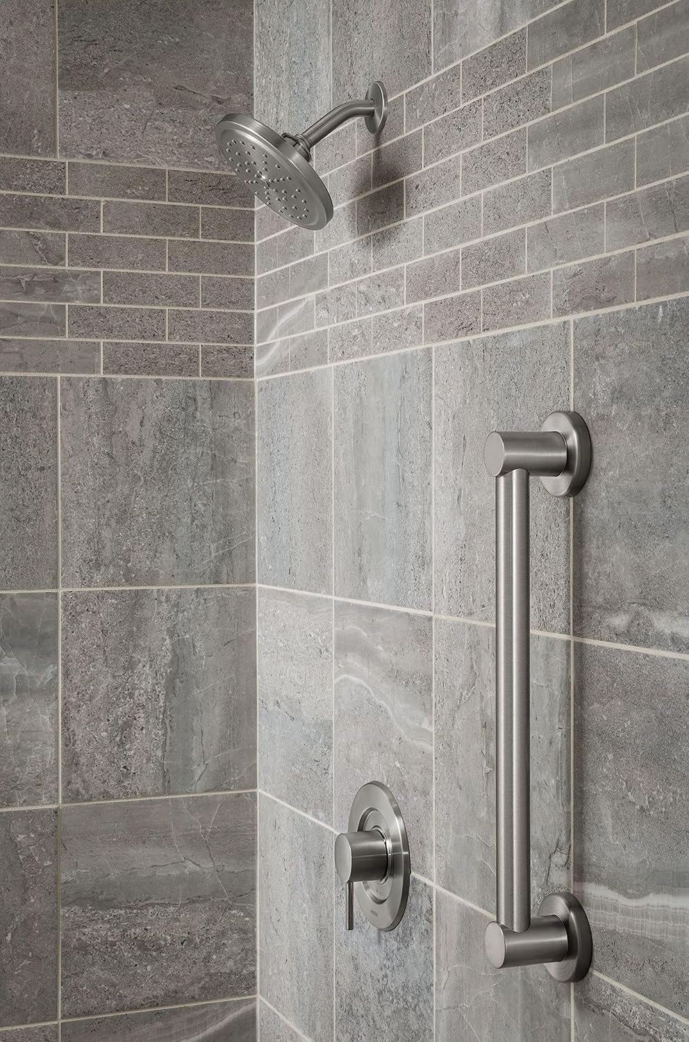 image:imageMoen YG0442BN Bathroom Safety 42Inch Stainless Steel Modern Bathroom Grab Bar Brushed NickelBrushed Nickel