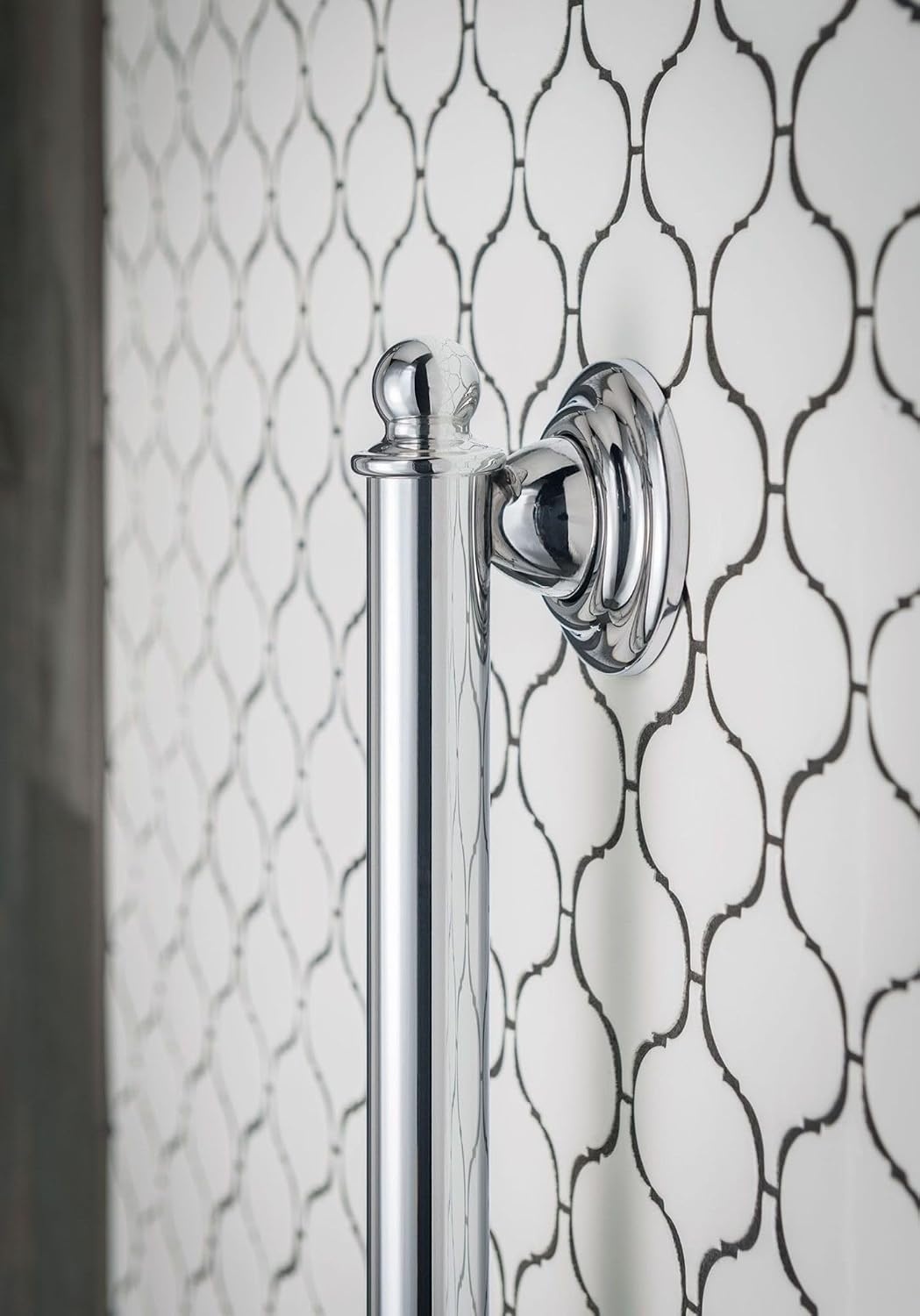 image:imageMoen YG2218CH Bathroom Safety 18Inch Stainless Steel Traditional Bathroom Grab Bar ChromeChrome