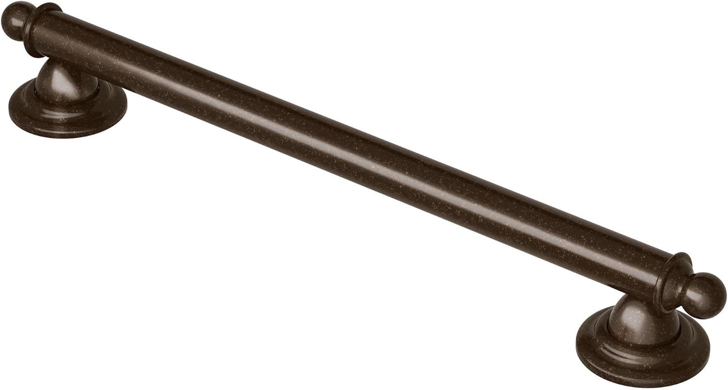 image:imageMoen YG2224CH Bathroom Safety 24Inch Stainless Steel Traditional Bathroom Grab Bar ChromeOilRubbed Bronze