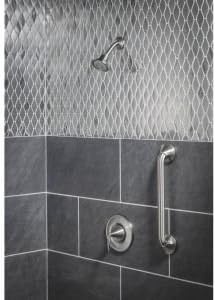 image:imageMoen YG2812BN Bathroom Safety 12Inch Stainless Steel Transitional Bathroom Grab Bar Brushed Nickel