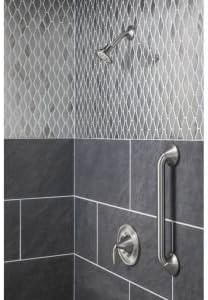 image:imageMoen YG2812BN Bathroom Safety 12Inch Stainless Steel Transitional Bathroom Grab Bar Brushed Nickel