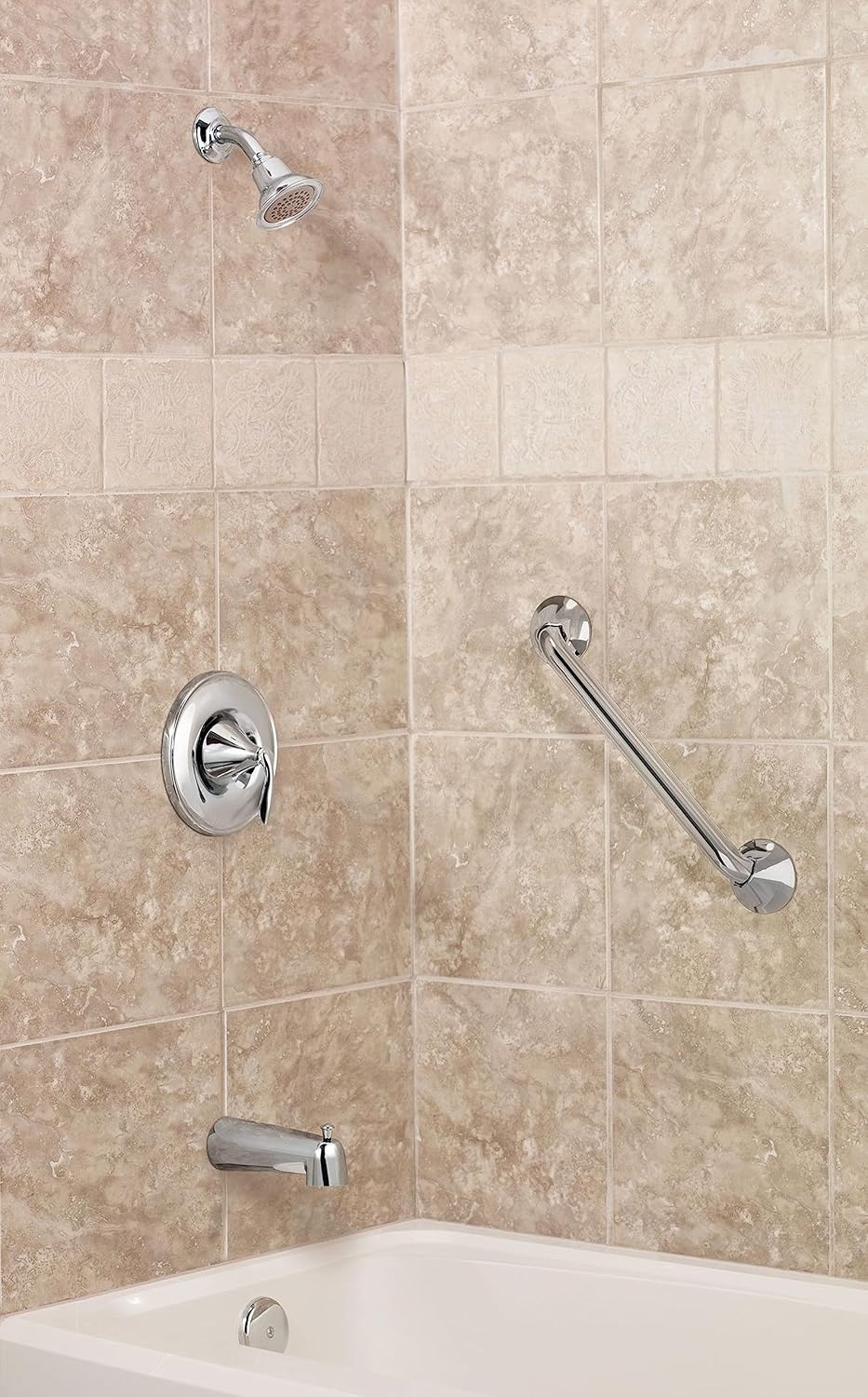 image:imageMoen YG2812CH Bathroom Safety 12Inch Stainless Steel Transitional Bathroom Grab Bar Chrome