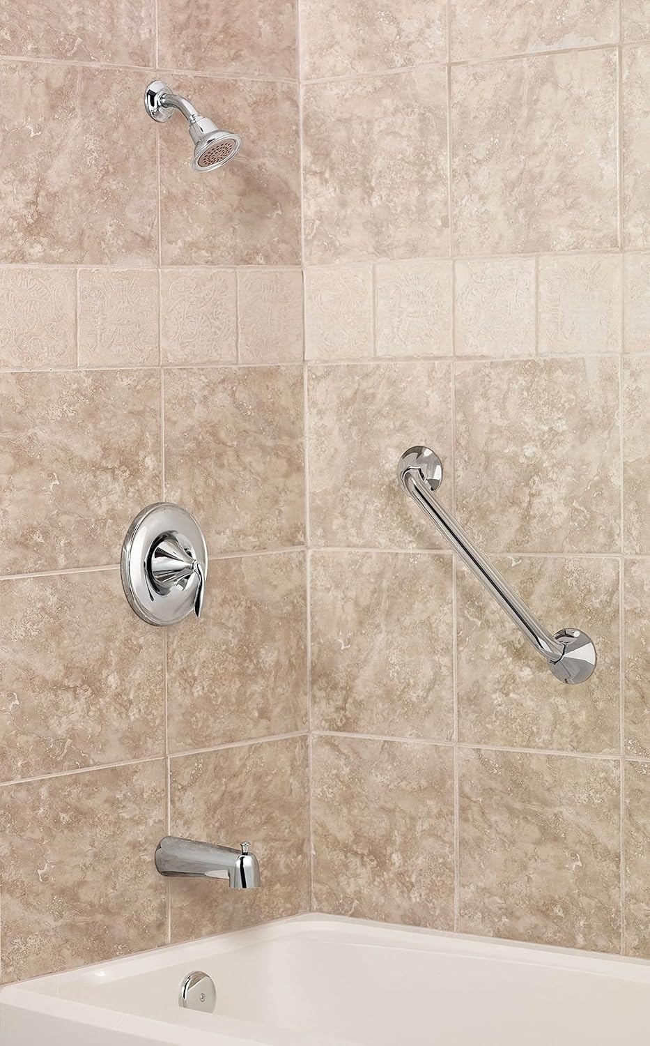 image:imageMoen YG2818CH Bathroom Safety 18Inch Stainless Steel Transitional Bathroom Grab Bar Chrome
