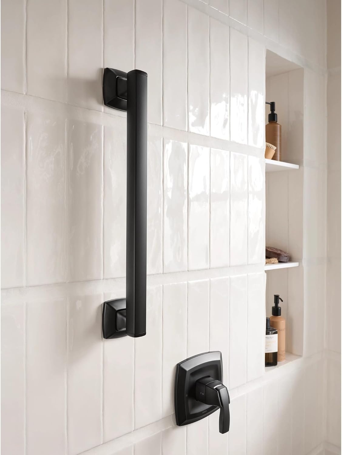 image:imageMoen YG5118NL Bathroom Safety 18Inch Stainless Steel Transitional Bathroom Grab Bar Polished Nickel