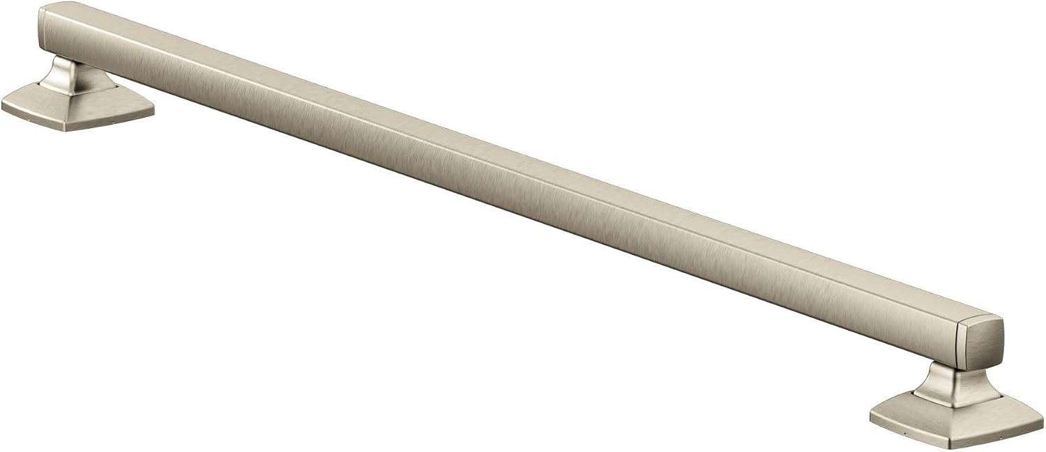image:imageMoen YG5124BN Bathroom Safety 24Inch Stainless Steel Transitional Bathroom Grab Bar Brushed NickelNickel