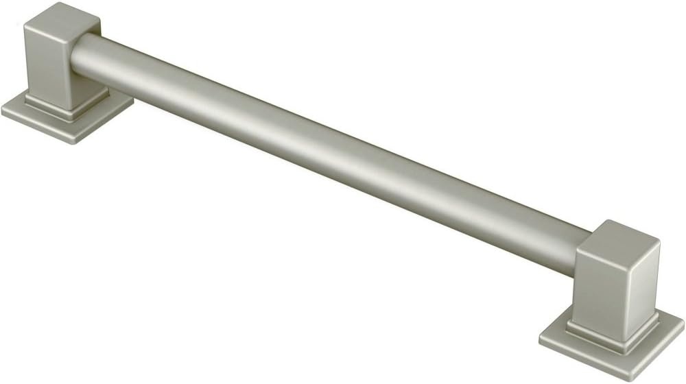 image:imageMoen YG8812CH Bathroom Safety 12Inch Stainless Steel Modern Bathroom Grab Bar ChromeBrushed Nickel