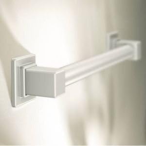 image:imageMoen YG8812CH Bathroom Safety 12Inch Stainless Steel Modern Bathroom Grab Bar ChromeBrushed Nickel