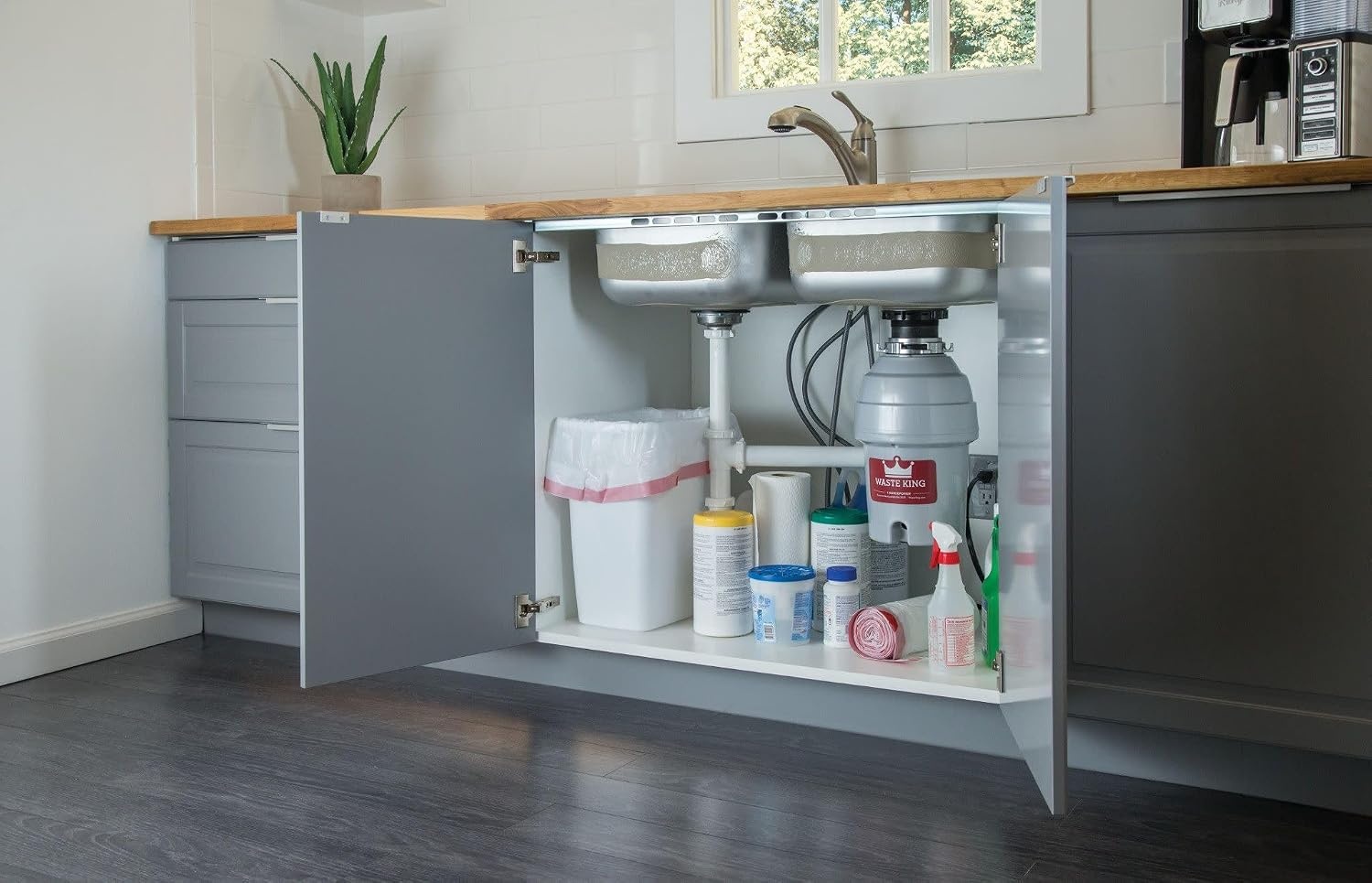 image:imageWaste King Garbage Disposal for Kitchen Sink with Power Cord L10011 HP Continuous Feed