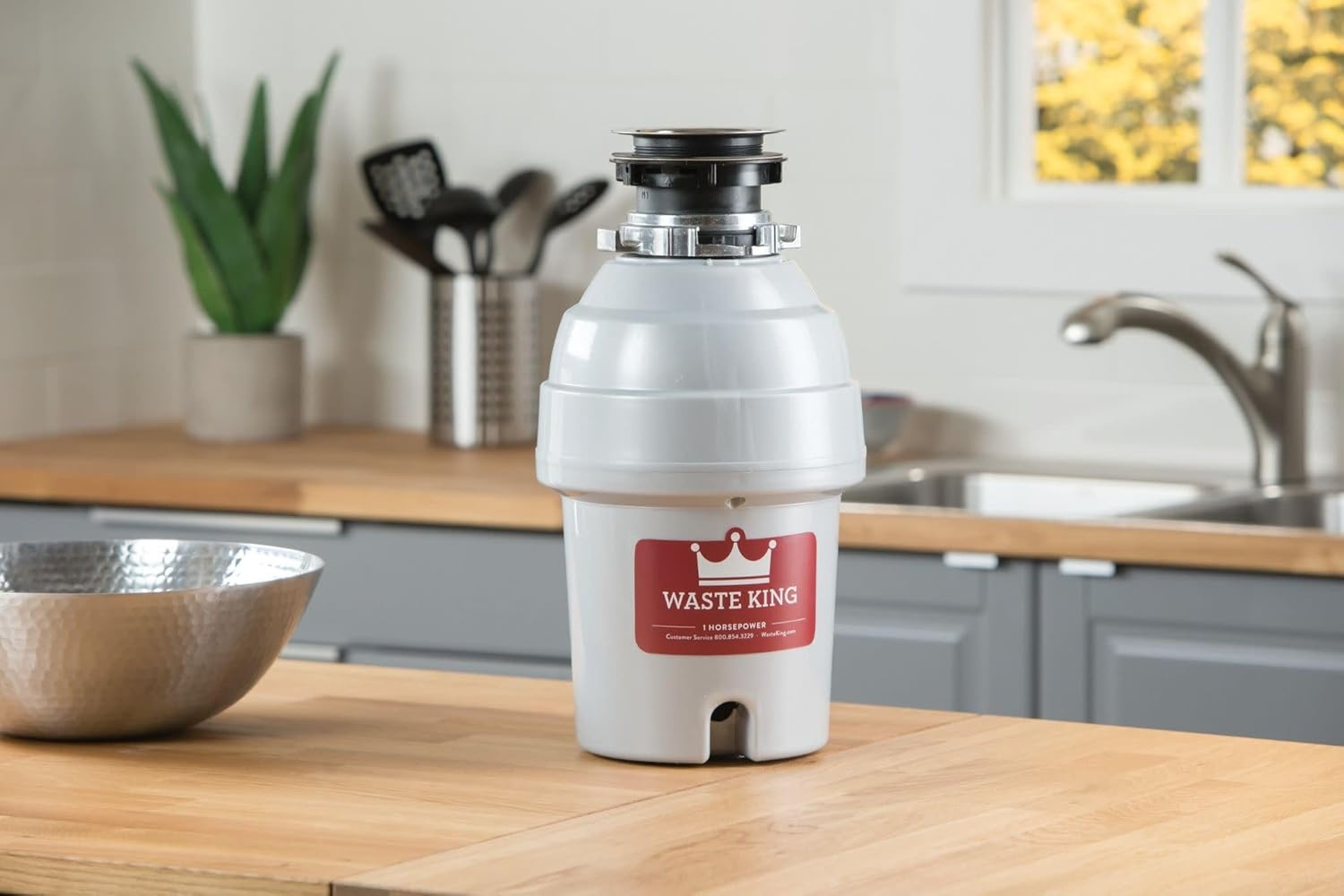 image:imageWaste King Garbage Disposal for Kitchen Sink with Power Cord L10011 HP Continuous Feed