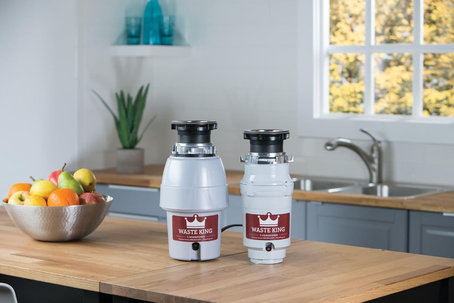 image:imageWaste King Garbage Disposal for Kitchen Sink with Power Cord L100112 HP Continuous Feed