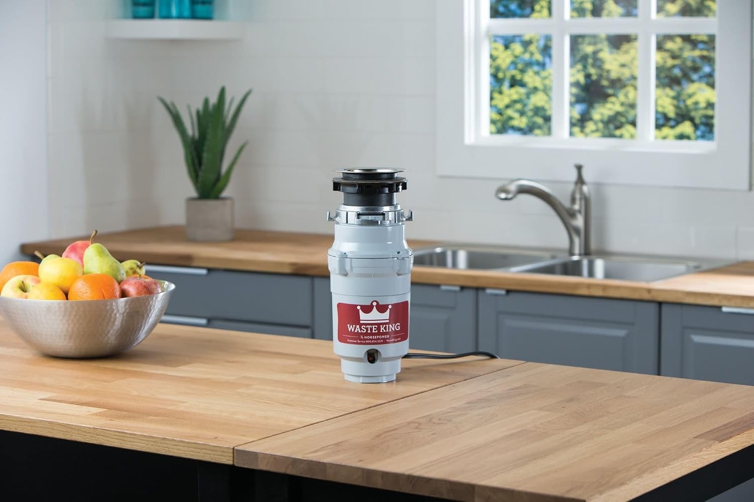 image:imageWaste King Garbage Disposal for Kitchen Sink with Power Cord L100112 HP Continuous Feed