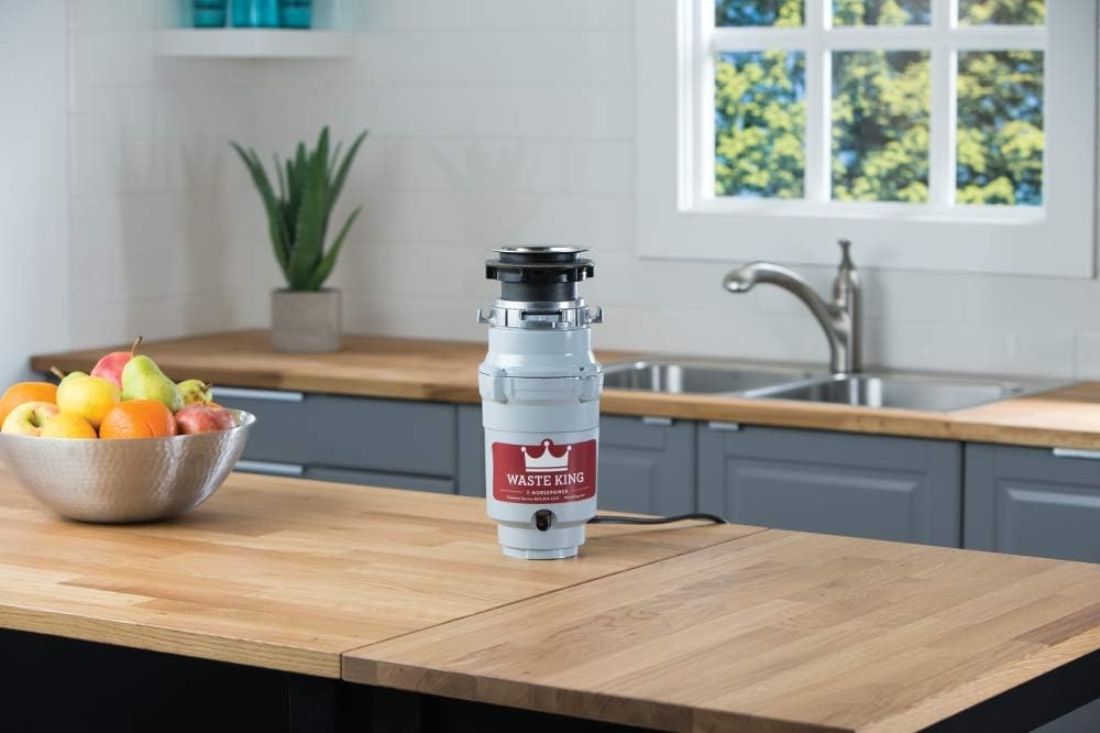 image:imageWaste King L1001 Garbage Disposal with Power Cord 12 HP amp L111 Garbage Disposal with Power Cord 13 HP Gray05 HP