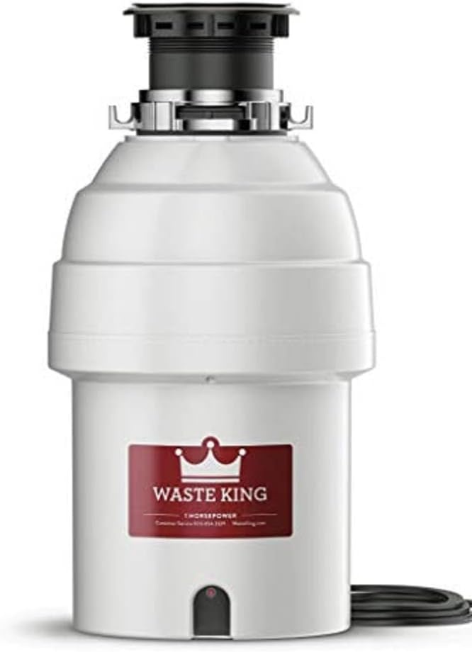 image:imageWaste King L1001 Garbage Disposal with Power Cord 12 HP amp L111 Garbage Disposal with Power Cord 13 HP Gray1 HP
