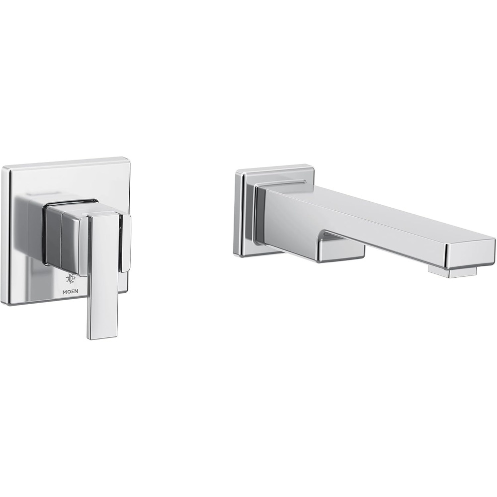 image:image90 Degree Chrome Single Handle Wall Mount Tub Filler High Flow Tub Faucet with 10 Spout Reach WTS911