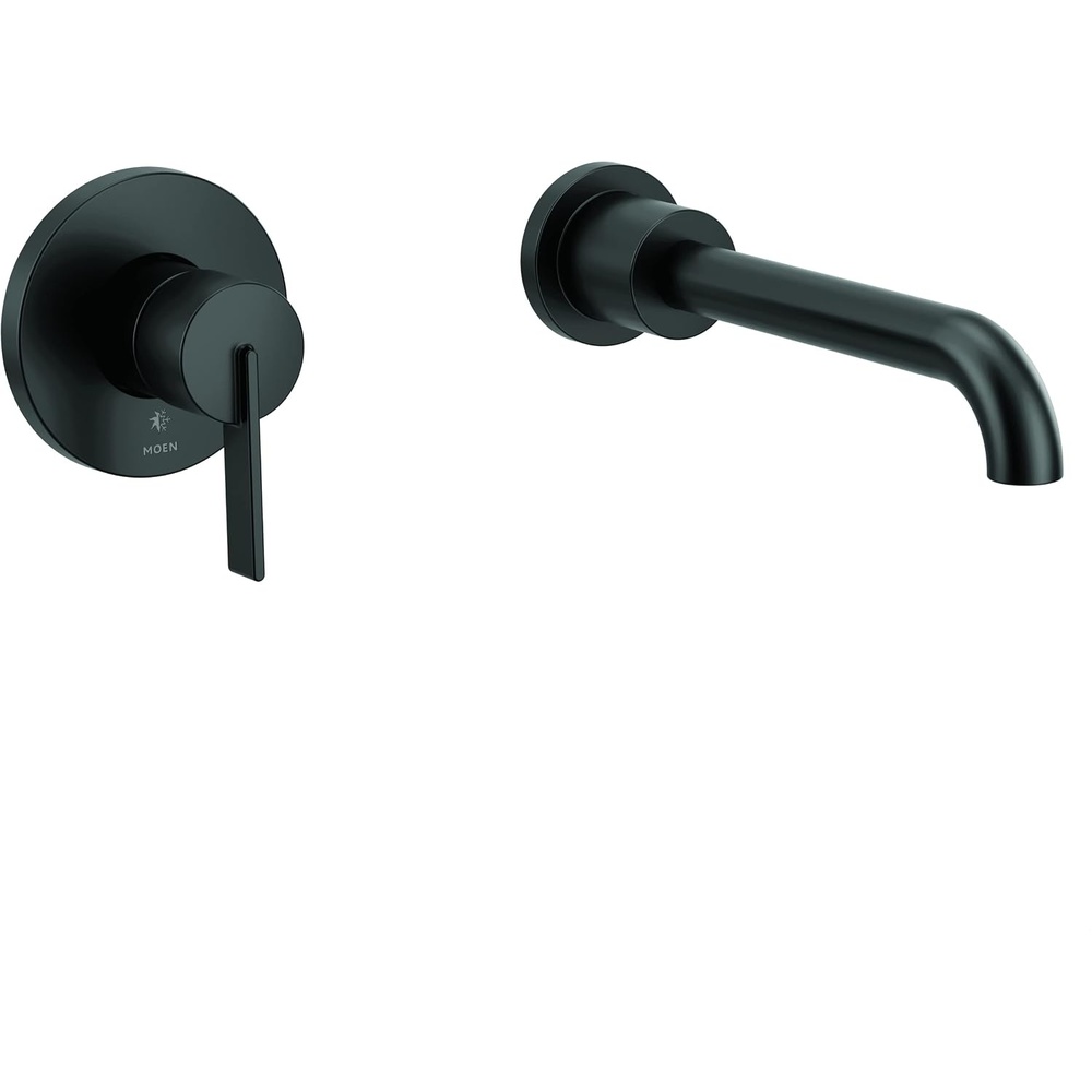 image:imageCia Matte Black Single Handle Wall Mount Tub Filler High Flow Tub Faucet with 10 Spout Reach WT6221BL