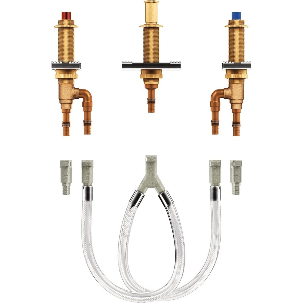image:imageMoen 4794 MPact TwoHandle Roman Tub Valve with 10Inch Center and 12Inch PEX Cold Expansion