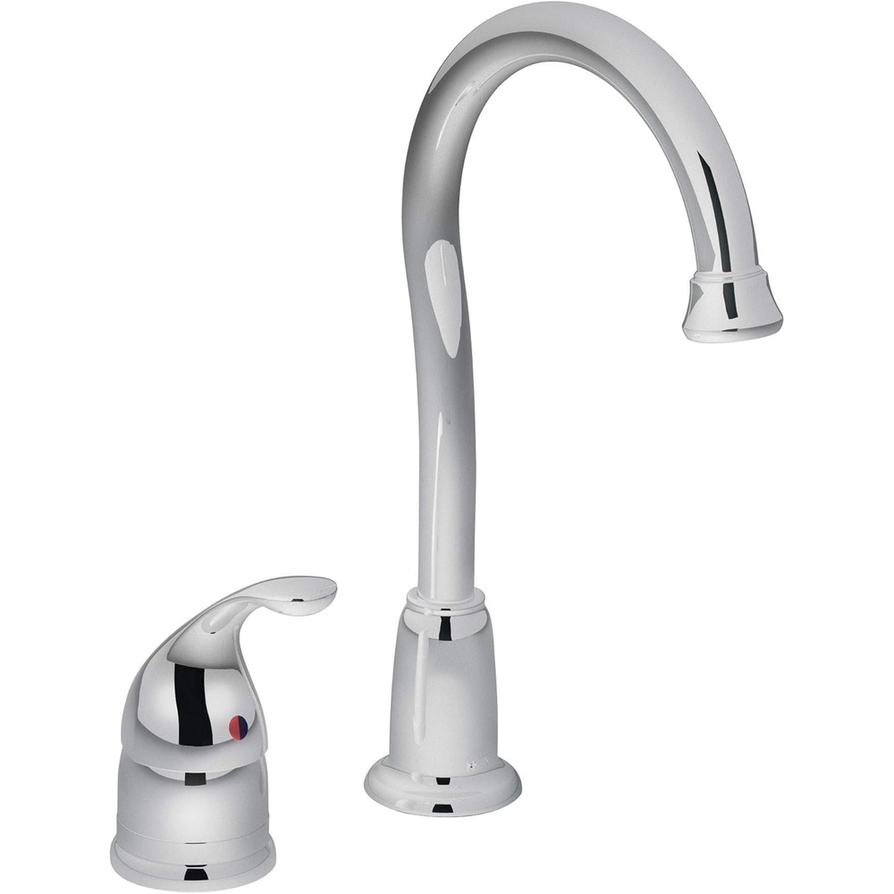 image:imageMoen 4905SRS Camerist OneHandle High Arc Bar Faucet Spot Resist StainlessChrome