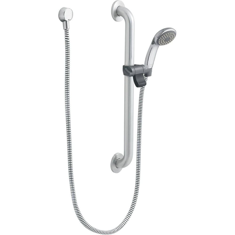 image:imageMoen 52224GBP25 Commercial Slide BarGrab Bar Hand Shower System 25 gpm Chrome