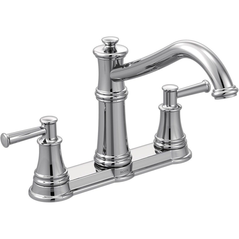 image:imageMoen 7250C Belfield Traditional Two Handle High Arc Kitchen Faucet ChromeChrome