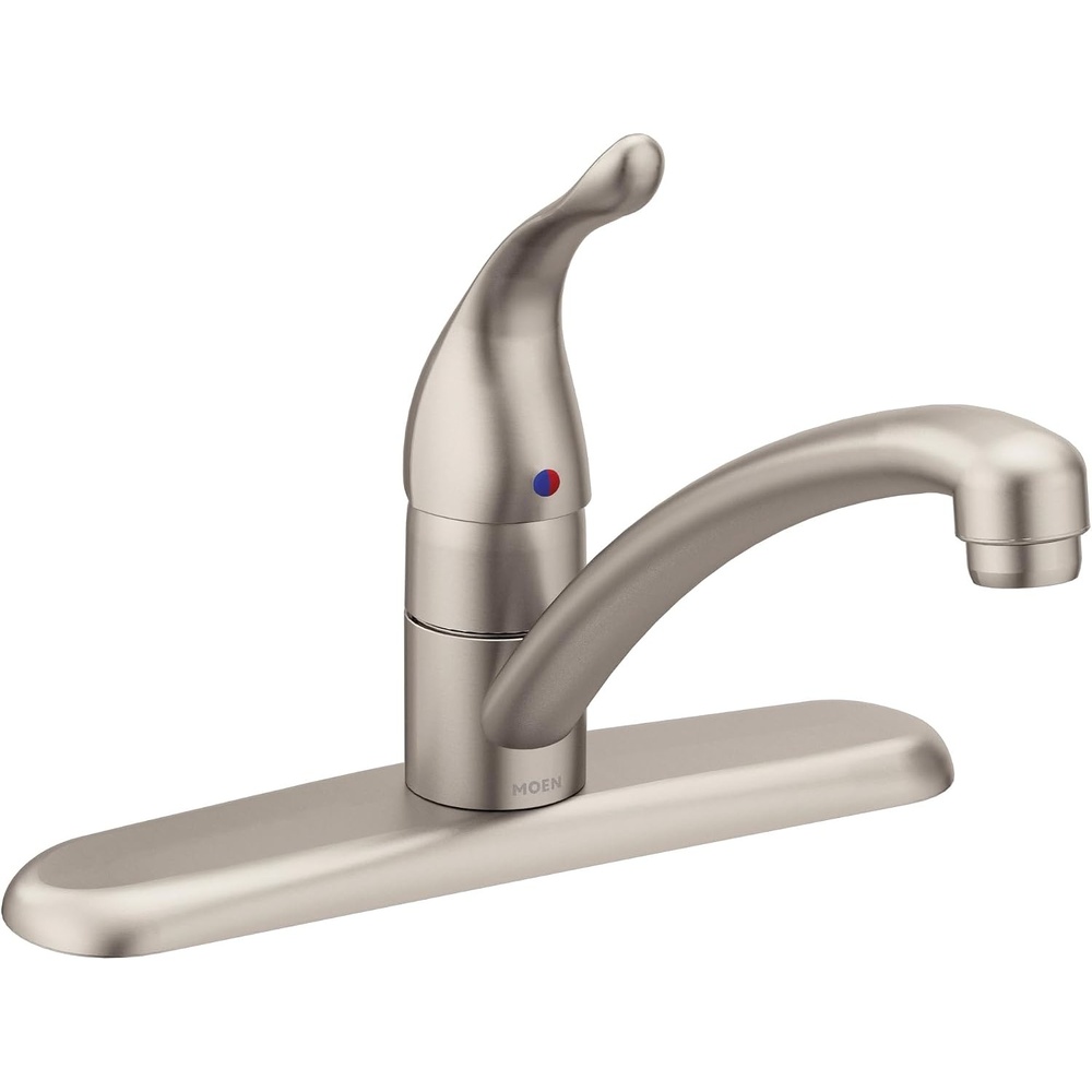 image:imageMoen 7425SRS Chateau OneHandle Low Arc Kitchen Faucet Spot Resist Stainless
