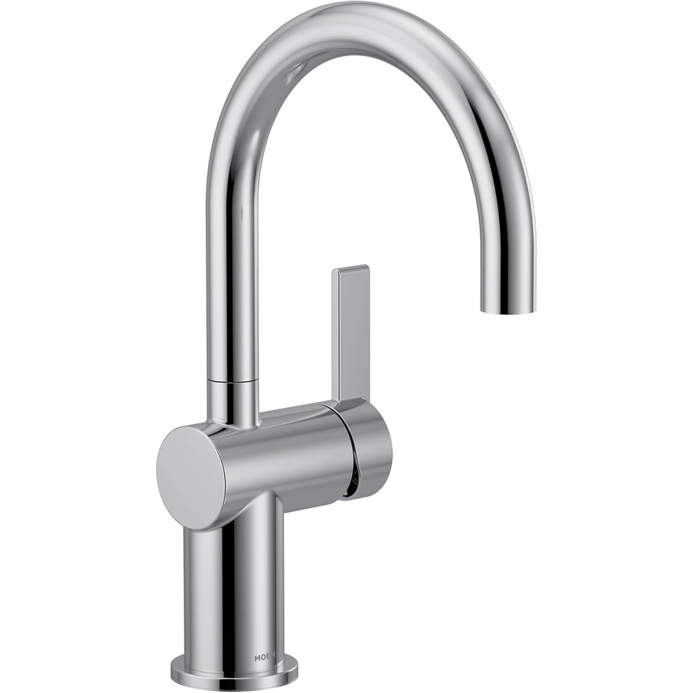 image:imageMoen 7622BL CIA Pulldown Kitchen Faucet with Power Boost Includes Optional Chrome and Brushed Gold Accents Matte Black withChrome