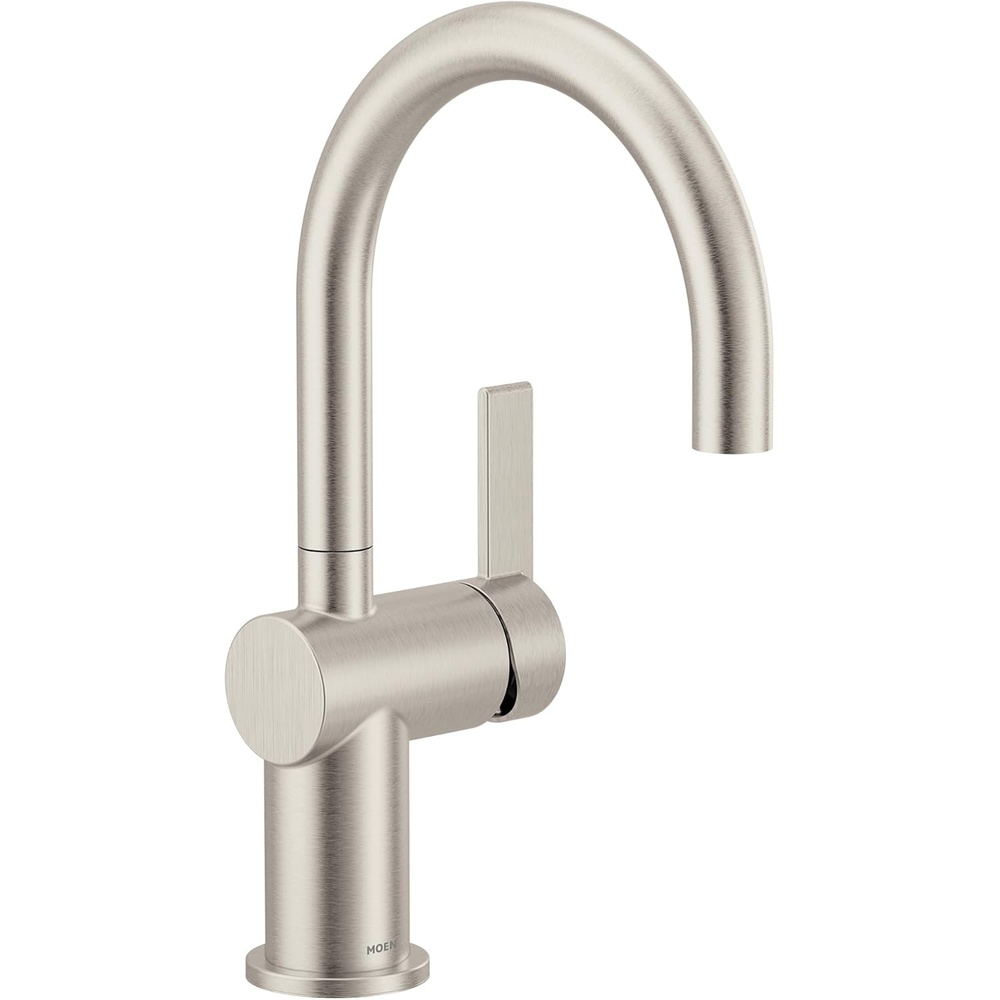 image:imageMoen 7622BL CIA Pulldown Kitchen Faucet with Power Boost Includes Optional Chrome and Brushed Gold Accents Matte Black withSpot Resist Stainless