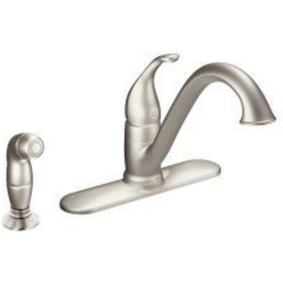 image:imageMoen 7840 Camerist OneHandle Low Arc Kitchen Faucet ChromeSpot Resist Stainless