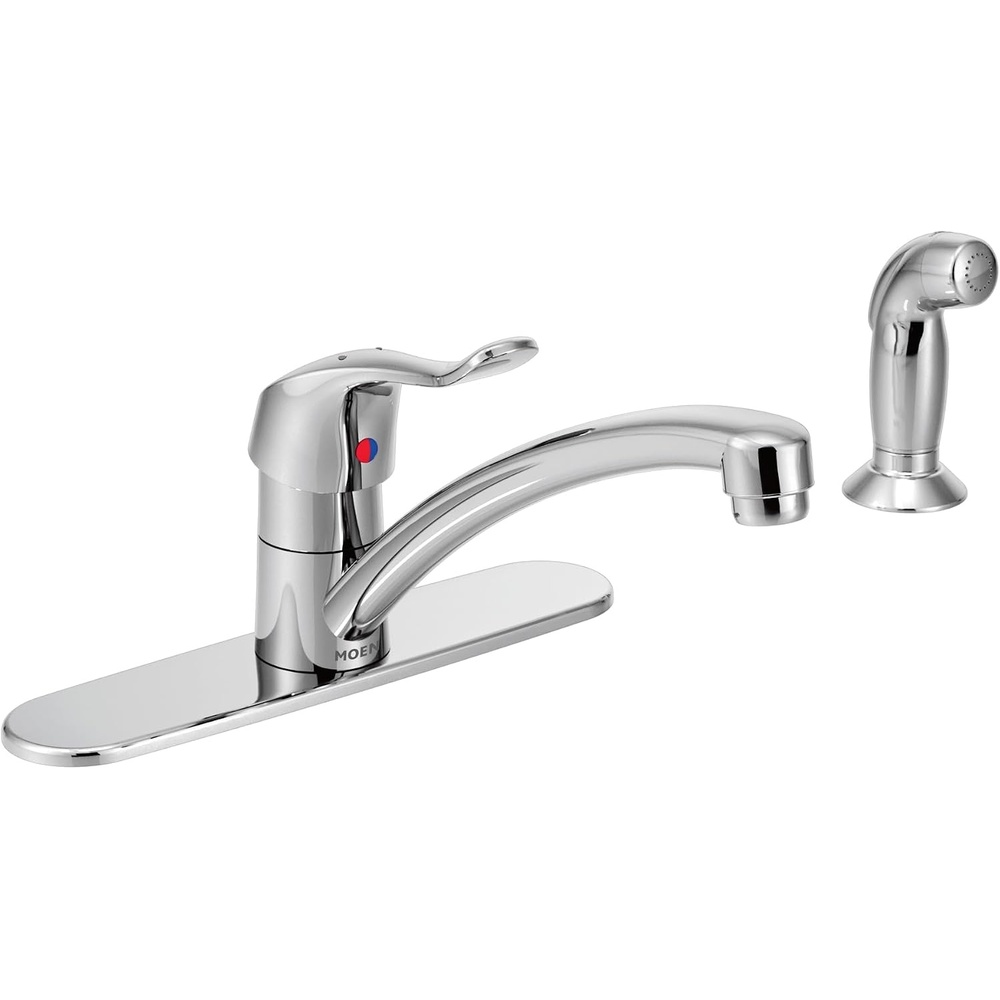 image:imageMoen 8707 Commercial MDURA OneHandle Kitchen Faucet with Side Spray 15 GPM Chrome