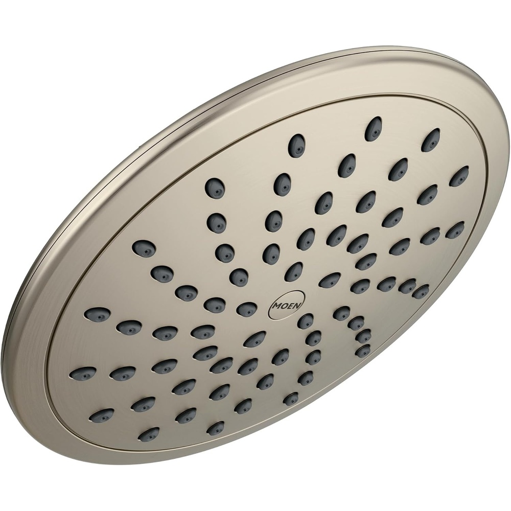 image:imageMoen 8Inch Fixed EcoPerformance Rainshower Showerhead Matte Black 6345EPBLBrushed Nickel