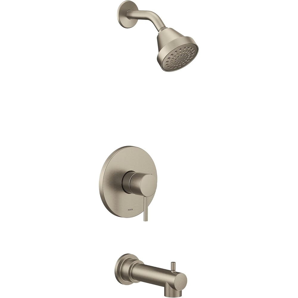 image:imageMoen Align Brushed Nickel MCORE 2Series 1Handle Tub and Shower Trim Kit Valve Required UT2193EPBNBrushed Nickel