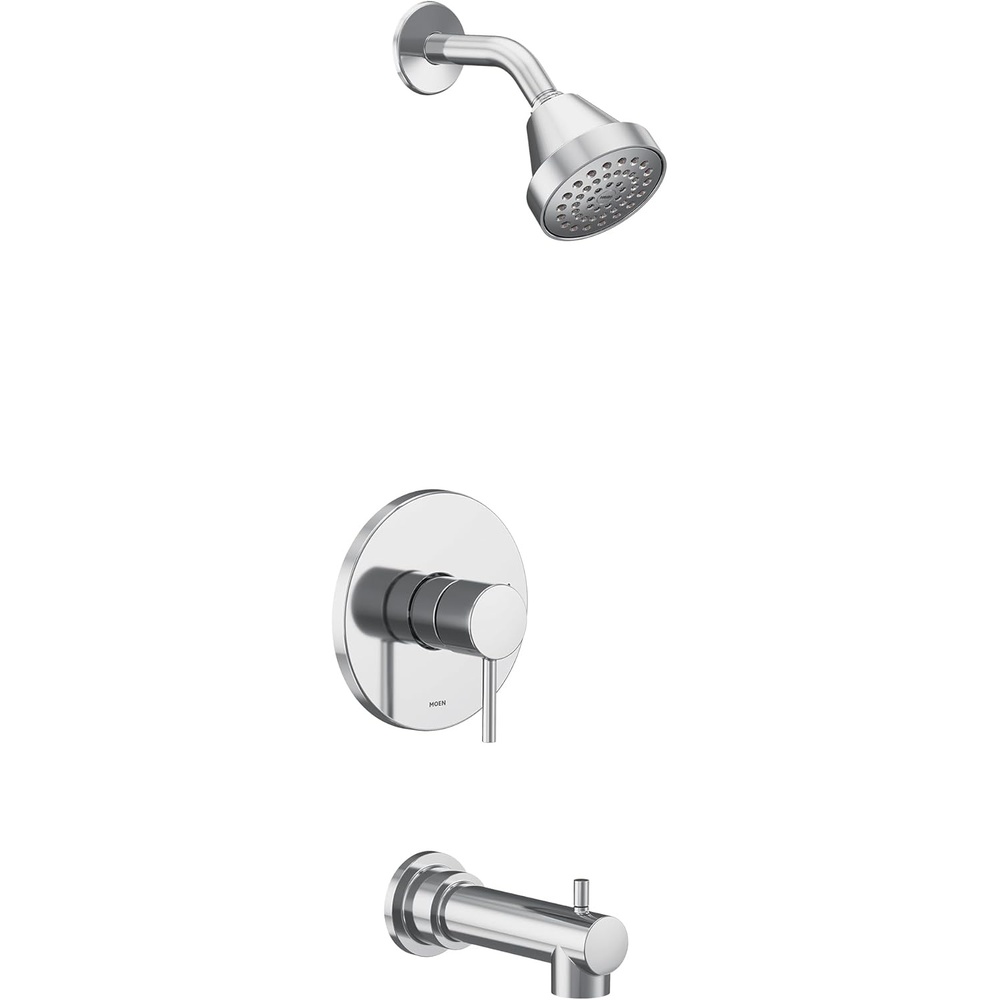 image:imageMoen Align Brushed Nickel MCORE 2Series 1Handle Tub and Shower Trim Kit Valve Required UT2193EPBNChrome