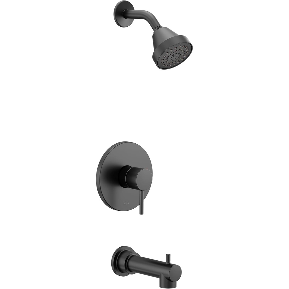 image:imageMoen Align Brushed Nickel MCORE 2Series 1Handle Tub and Shower Trim Kit Valve Required UT2193EPBNMatte Black