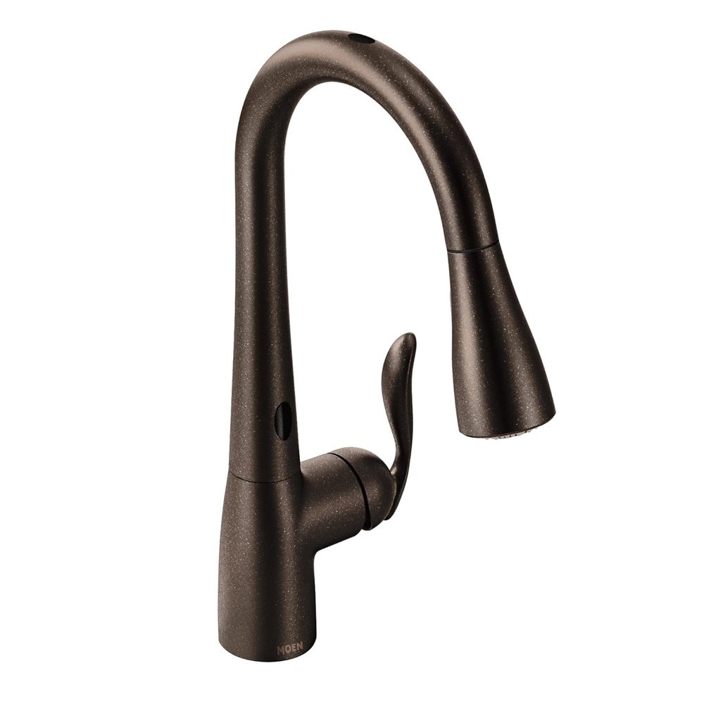 image:imageMoen Arbor Oil Rubbed Bronze Motionsense TwoSensor Touchless OneHandle Pulldown Kitchen Faucet Single Hole Kitchen Sink Faucet Featuring Power Boost for a Faster Clean 7594EORB