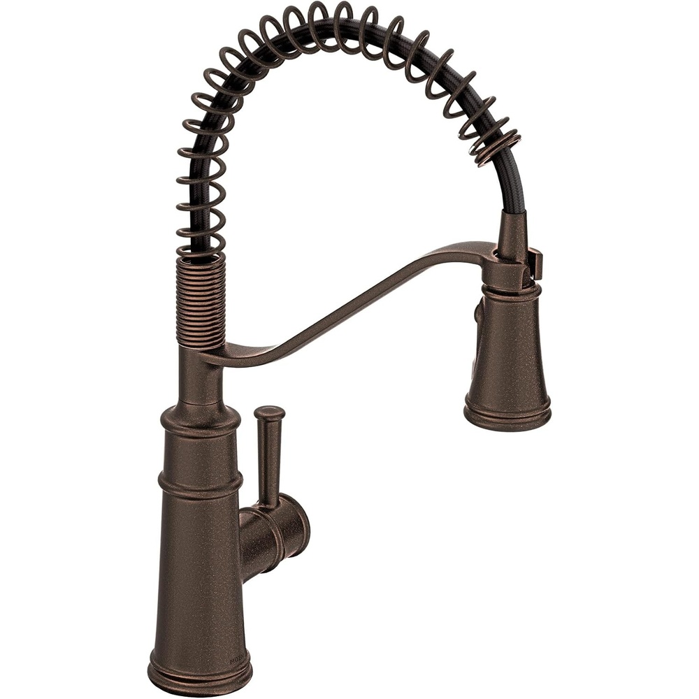 image:imageMoen Belfield Oil Rubbed Bronze Kitchen Faucet Modern Spring Kitchen Faucet with Power Boost PreRinse OneHandle Easy Installation 5927ORBOil Rubbed Bronze