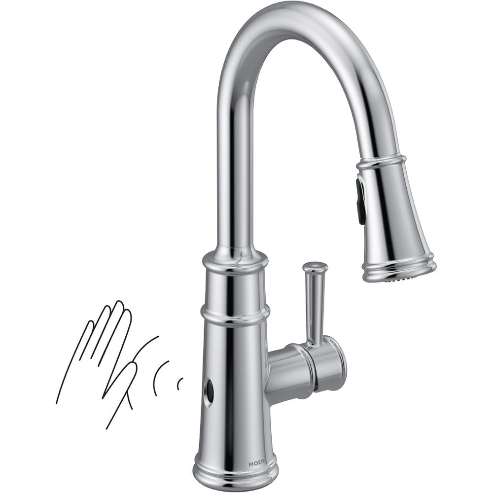 image:imageMoen Belfield Oil Rubbed Bronze Motionsense Wave Sensor Touchless One Handle Pulldown Kitchen Faucet Featuring Power Clean 7260EWORBChrome