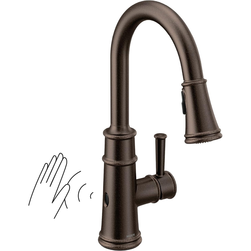 image:imageMoen Belfield Oil Rubbed Bronze Motionsense Wave Sensor Touchless One Handle Pulldown Kitchen Faucet Featuring Power Clean 7260EWORBOil Rubbed Bronze