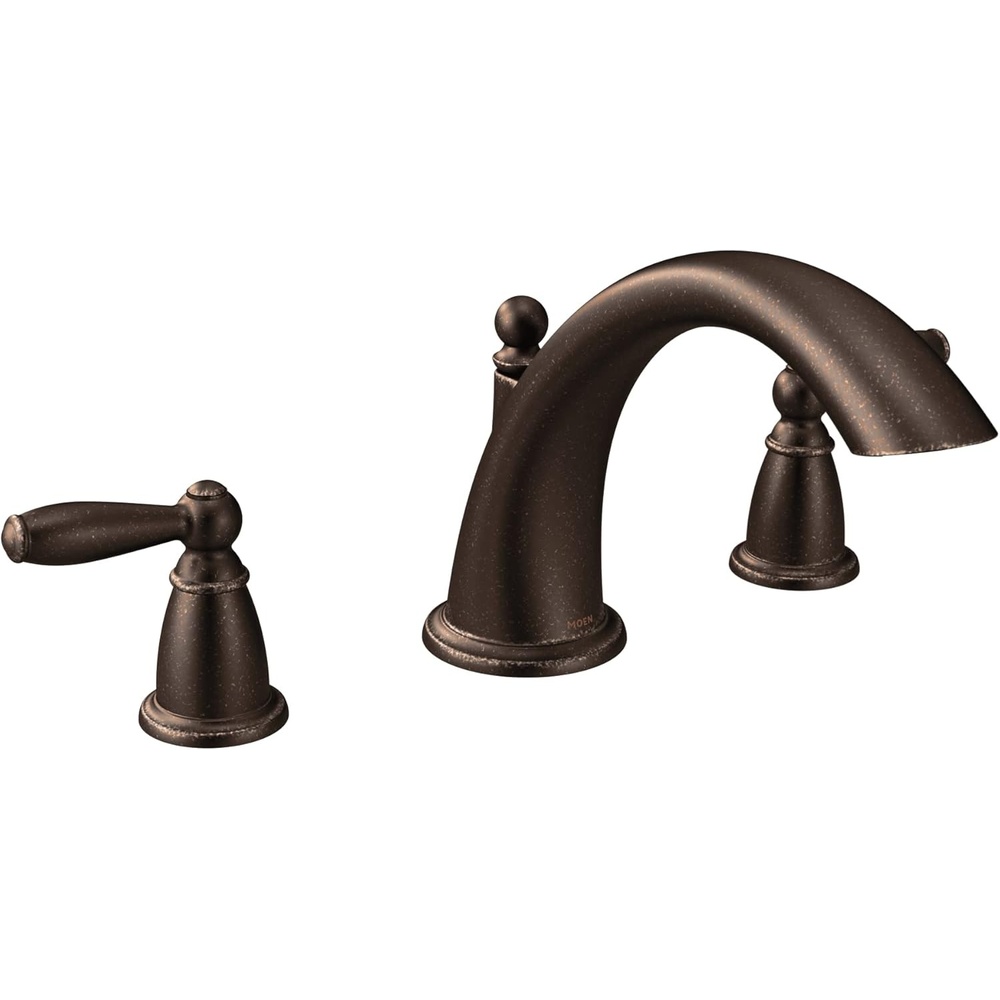 image:imageMoen Brantford Oil Rubbed Bronze 2Handle Deck Mount Roman Tub Faucet Trim Kit Valve Required T933ORBOil Rubbed Bronze