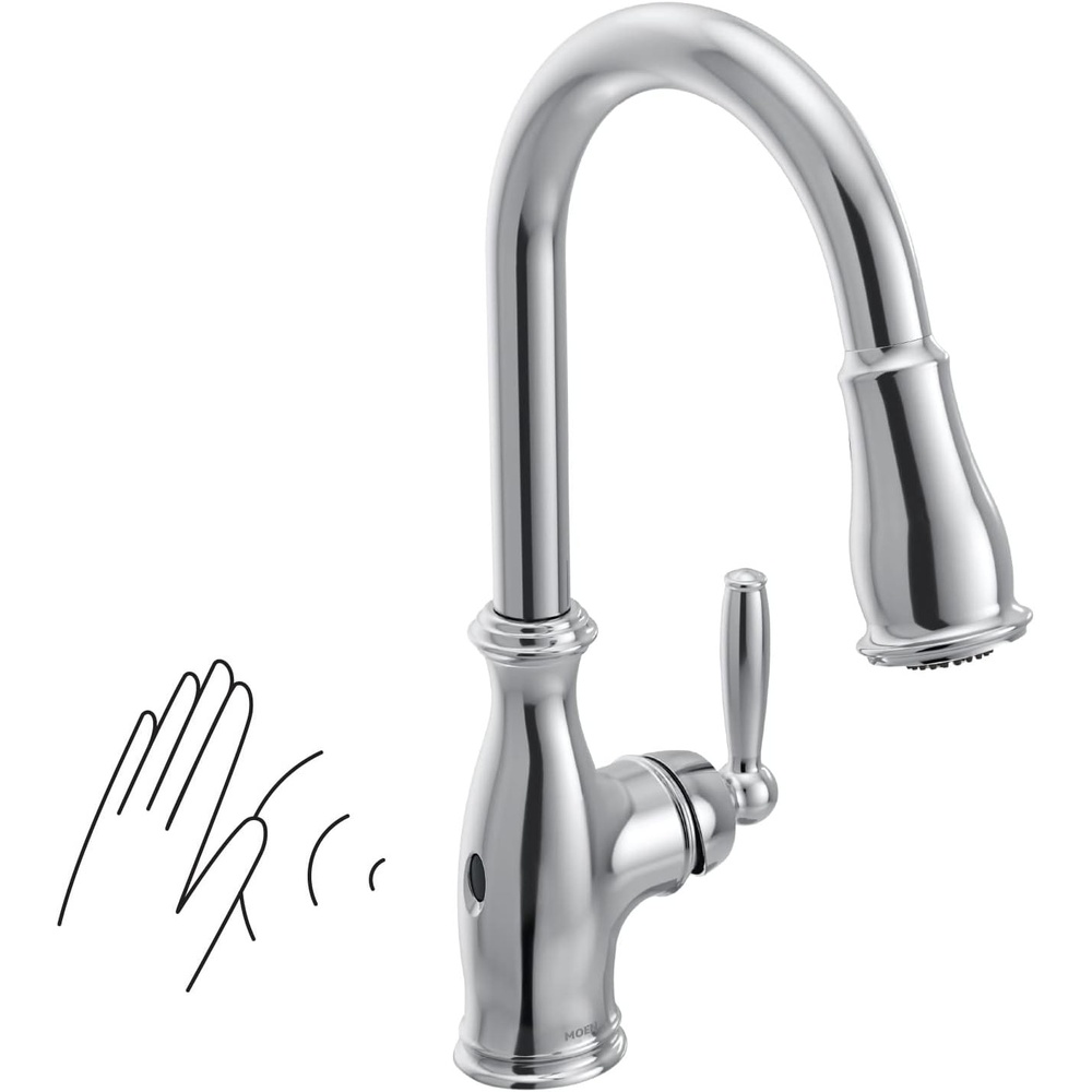 image:imageMoen Brantford Oil Rubbed Bronze Traditional OneHandle Kitchen Faucet with Pulldown Sprayer Featuring Power Boost and Reflex Docking System 7185ORBChrome