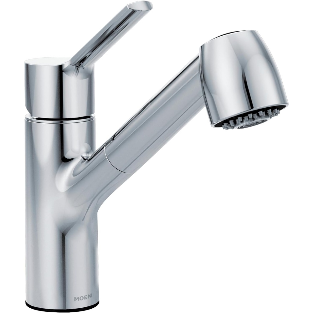 image:imageMoen Chrome Method OneHandle Pullout Modern Kitchen Faucet with Power Clean 7585CChrome
