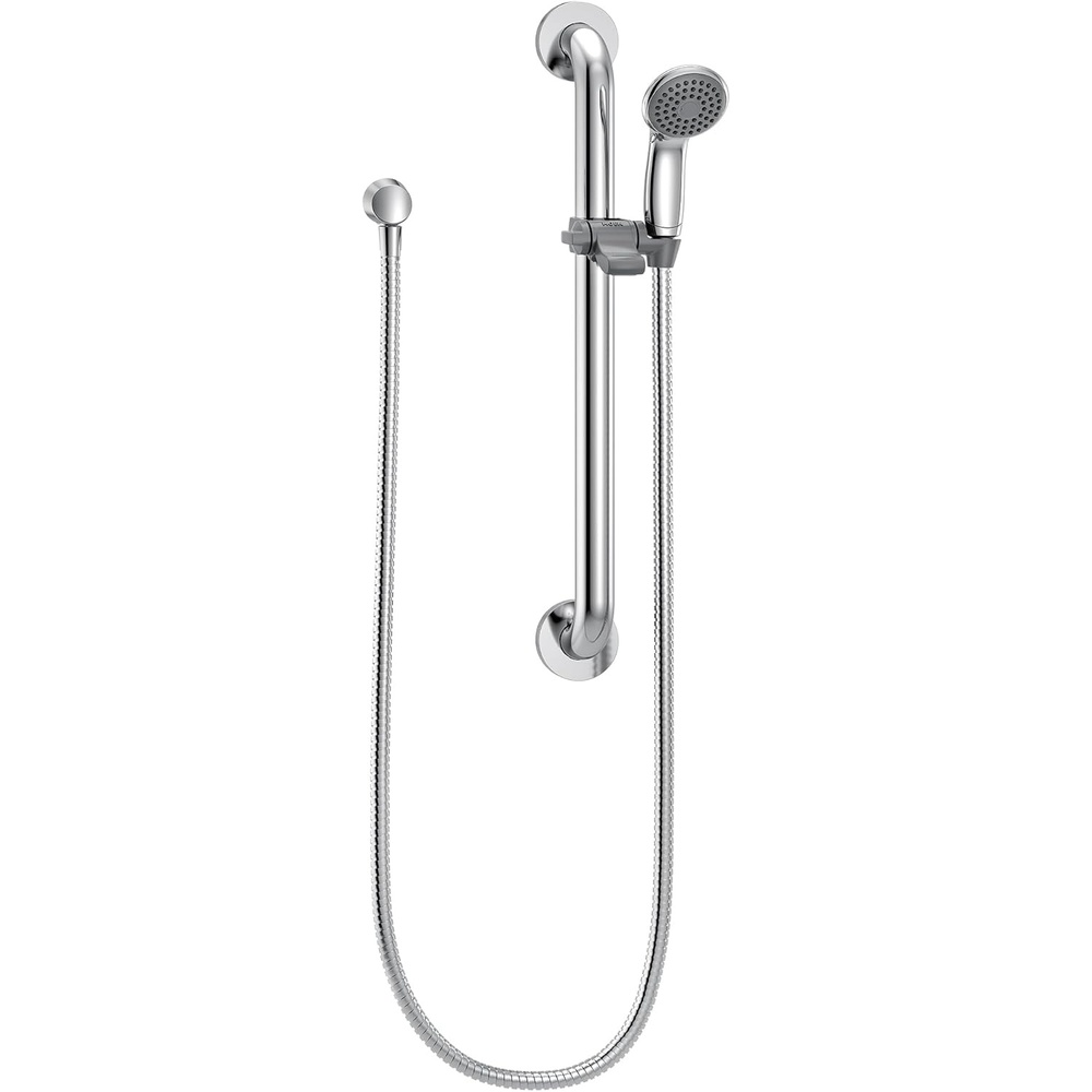 image:imageMoen Commercial Chrome 24Inch Slide BarGrab Bar Hand Shower System 15 gpm 52224GBM15