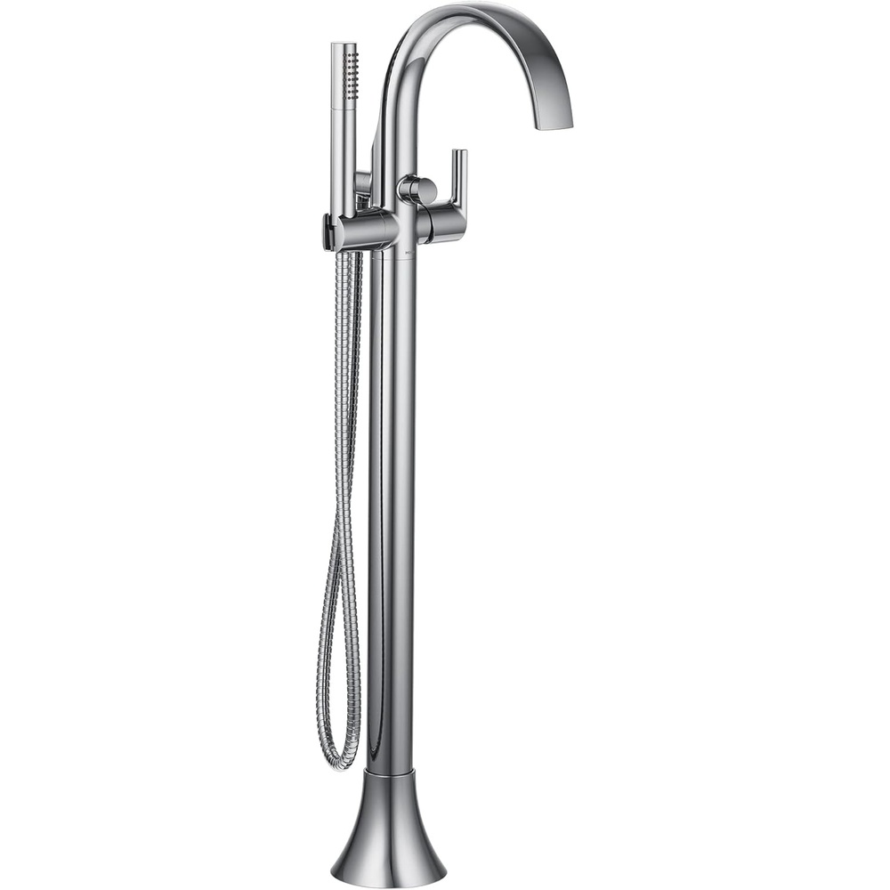 image:imageMoen Doux Matte Black OneHandle Freestanding Floor Mount Bathtub Filler with Handshower Free Standing Tub Faucet S3105BLChrome