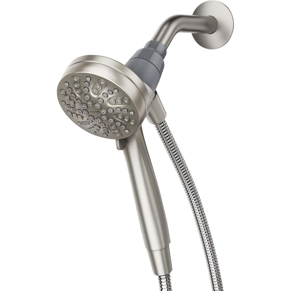 image:imageMoen Engage Magnetix Spot Resist Brushed Nickel 35Inch SixFunction Detachable Handheld Showerhead with Magnetic Docking System 26100SRNSpot Resist Brushed Nickel